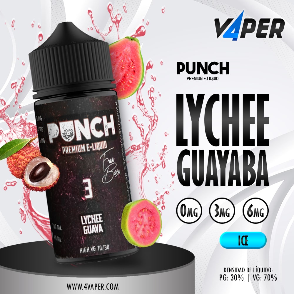 Punch Premiun e-liquid Lychee Guava - 4vaper.com