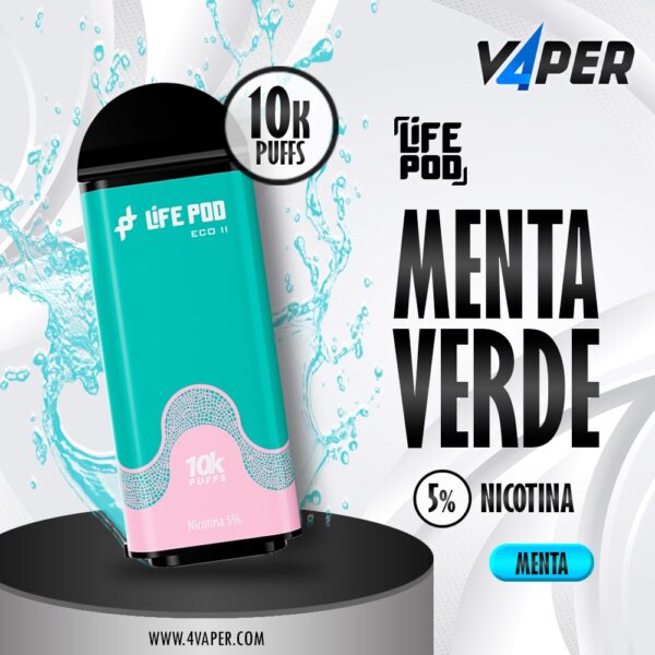 Life Pod Eco II Cartucho MIami Mint 5% (10,000 Puffs) - 4vaper.com