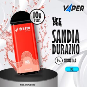 Life Pod Eco II Cartucho watermelon peach ice 5% (10,000 Puffs) - 4vaper.com