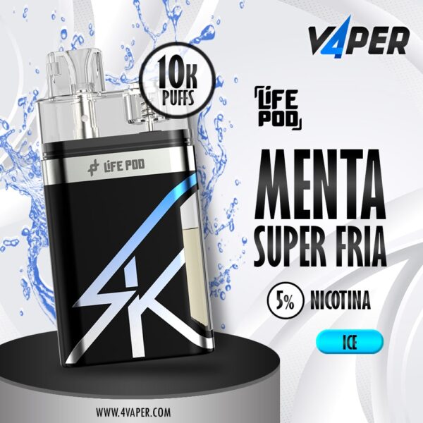 Life Pod SK Disposable 5% 14 Ml (10k Puff) – Menthol - 4vaper.com