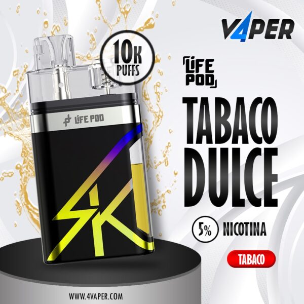 Life Pod SK Disposable 5% 14 Ml (10k Puff) - Tobacco 555 - 4vaper.com