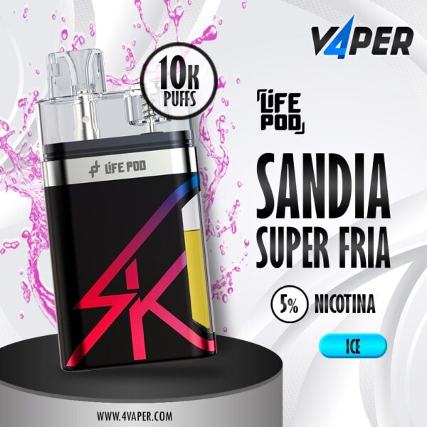 Life Pod SK Disposable 5% 14 Ml (10k Puff) - Watermelon Frost - 4vaper.com