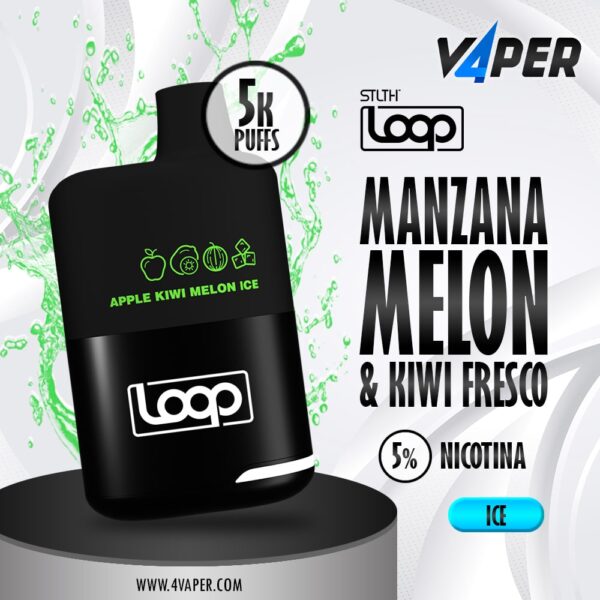 Stlth Loop (5000 puff) - Apple Kiwi Melon Ice - 4vaper.com