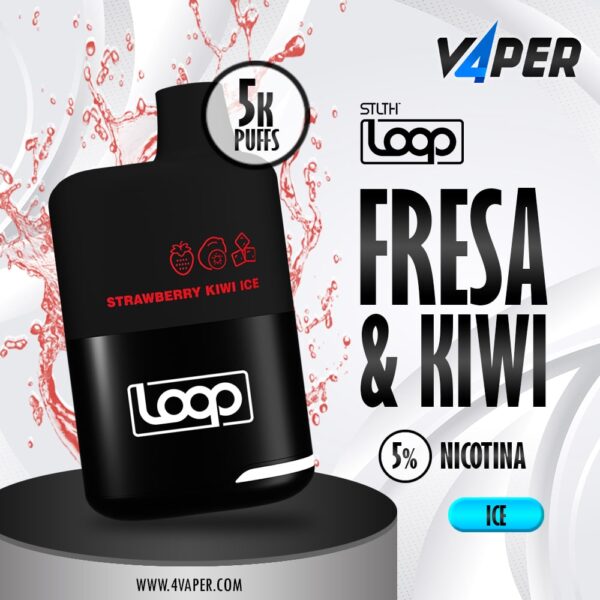 Stlth Loop (5000 puff) - Strawberry Kiwi Ice - 4vaper.com