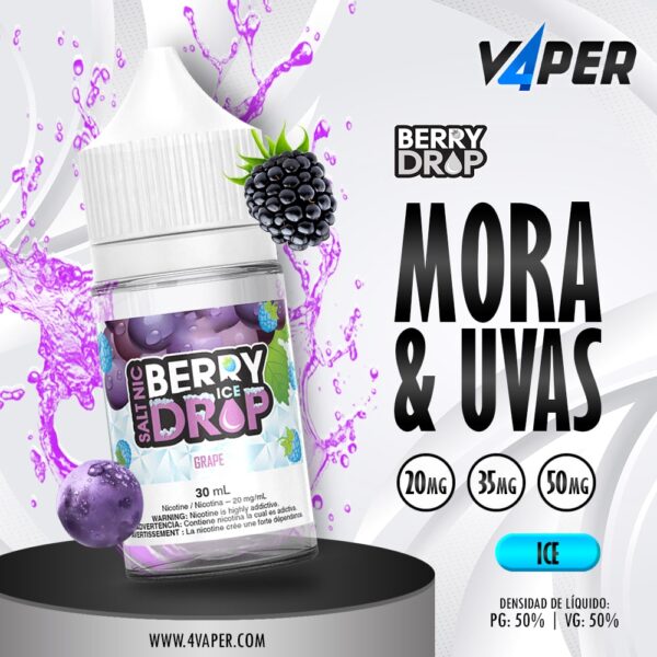 Berry Drop Ice Salt Grape 30ml - 4vaper.com