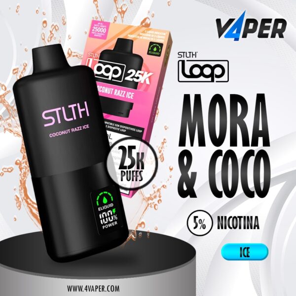 Stlth Loop 25K Coconut Razz Ice - 4vaper