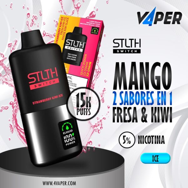 Stlth Switch 15k (15000 puff) - Strawberry Kiwi ice & Mango Ice - 4vaper.com